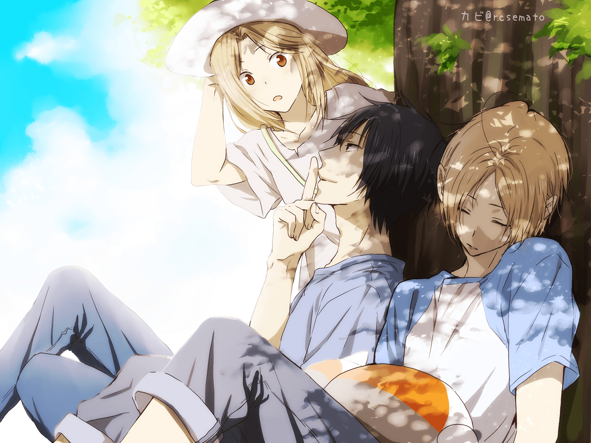 1920x1440 Wallpaper, Natsume Yuujinchou, Takashi Natsume, Tanuma Kaname, Taki, Desktop