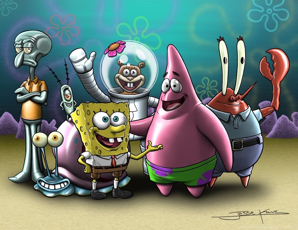 1020x790 High Resolution Spongebob Squarepants And Friends Wallpaper HD 8. Desktop Background, Desktop