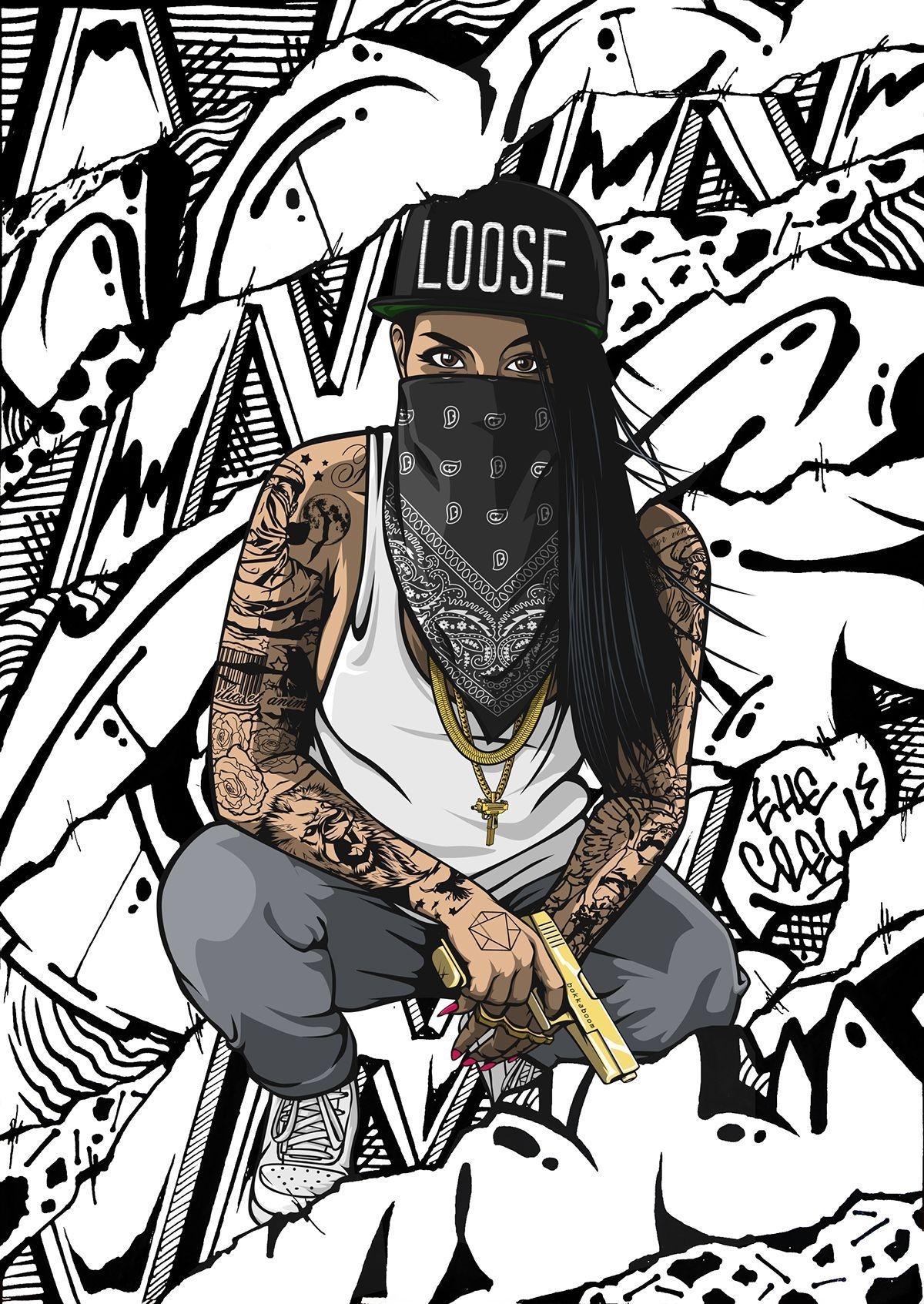 1200x1700 Gangster Cartoon Wallpaper, Phone