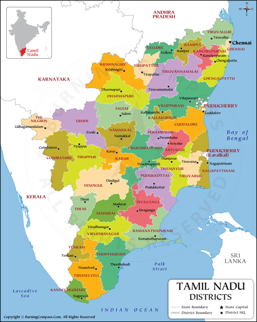 1030x1290 Tamil Nadu District Map, Tamil Nadu Political Map, Phone