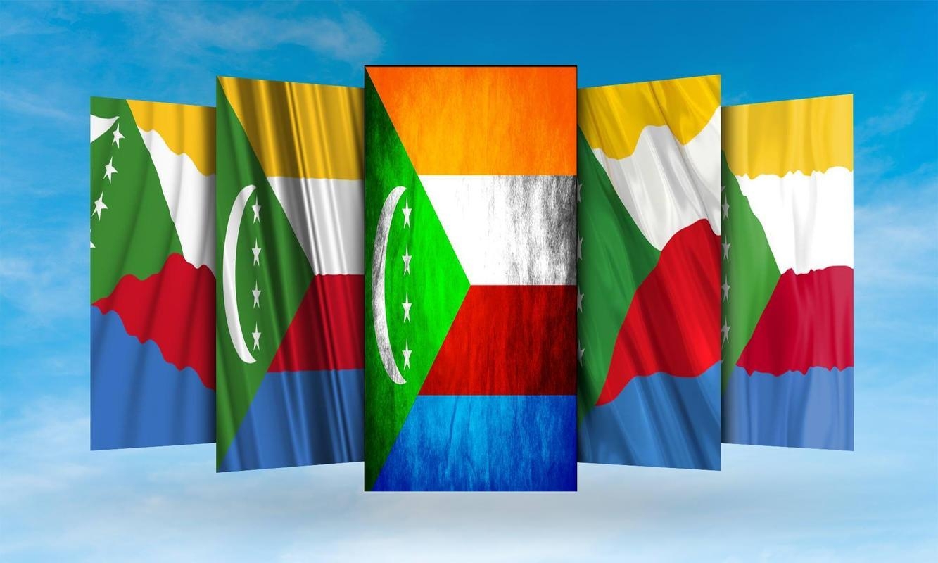 1340x800 Comoros Flag Wallpaper for Android, Desktop