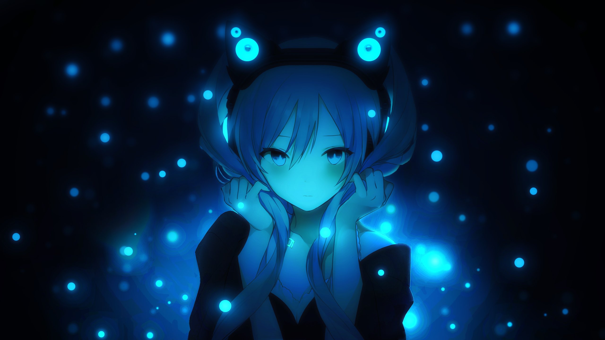 2560x1440 Wallpaper Hatsune Miku, Vocaloid, Anime, Desktop