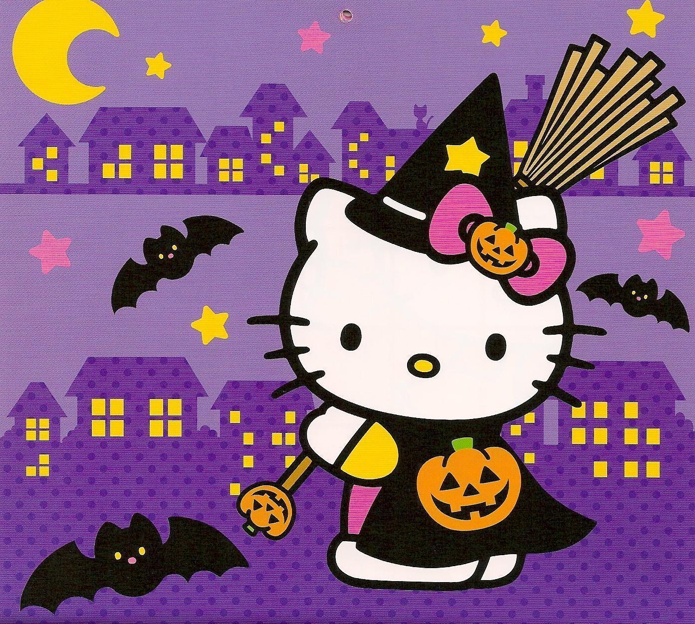 1400x1260 Hello Kitty Halloween Background, Desktop