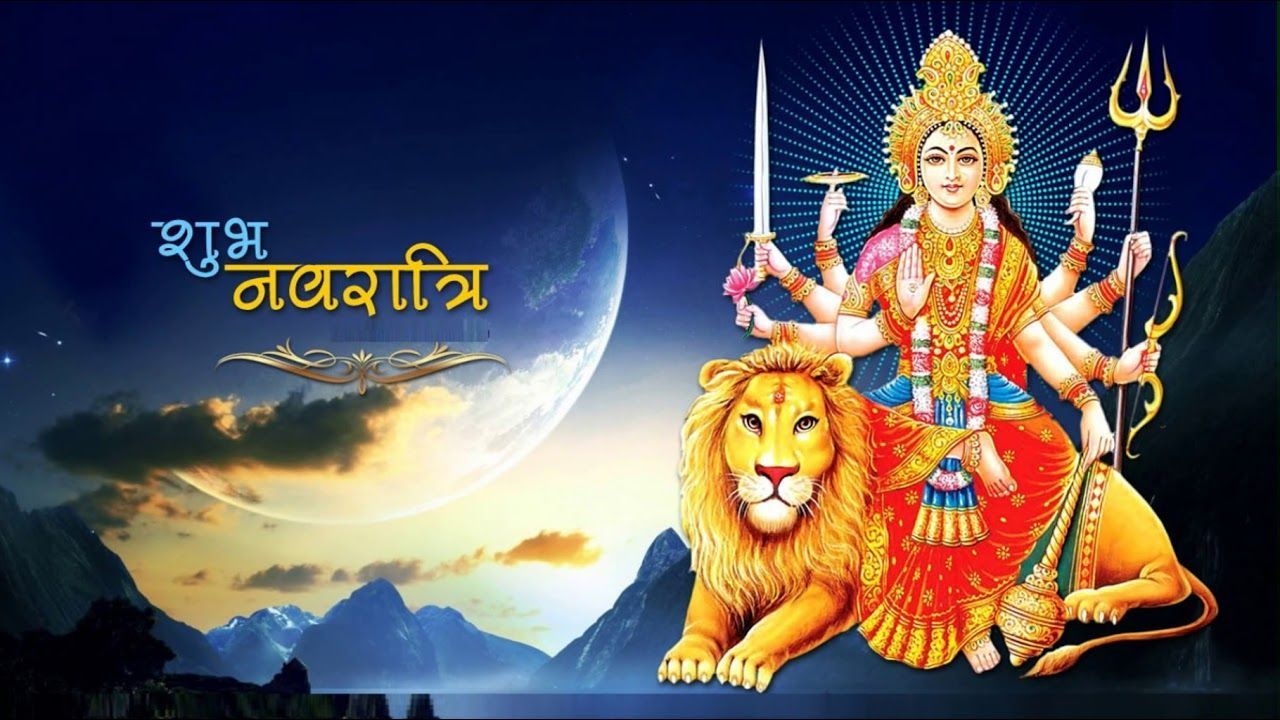 1280x720 Navratri Wallpaper 2019: Navratri HD Wallpaper Image for Desktop PC. Navratri image, Happy navratri image, Happy navratri, Desktop