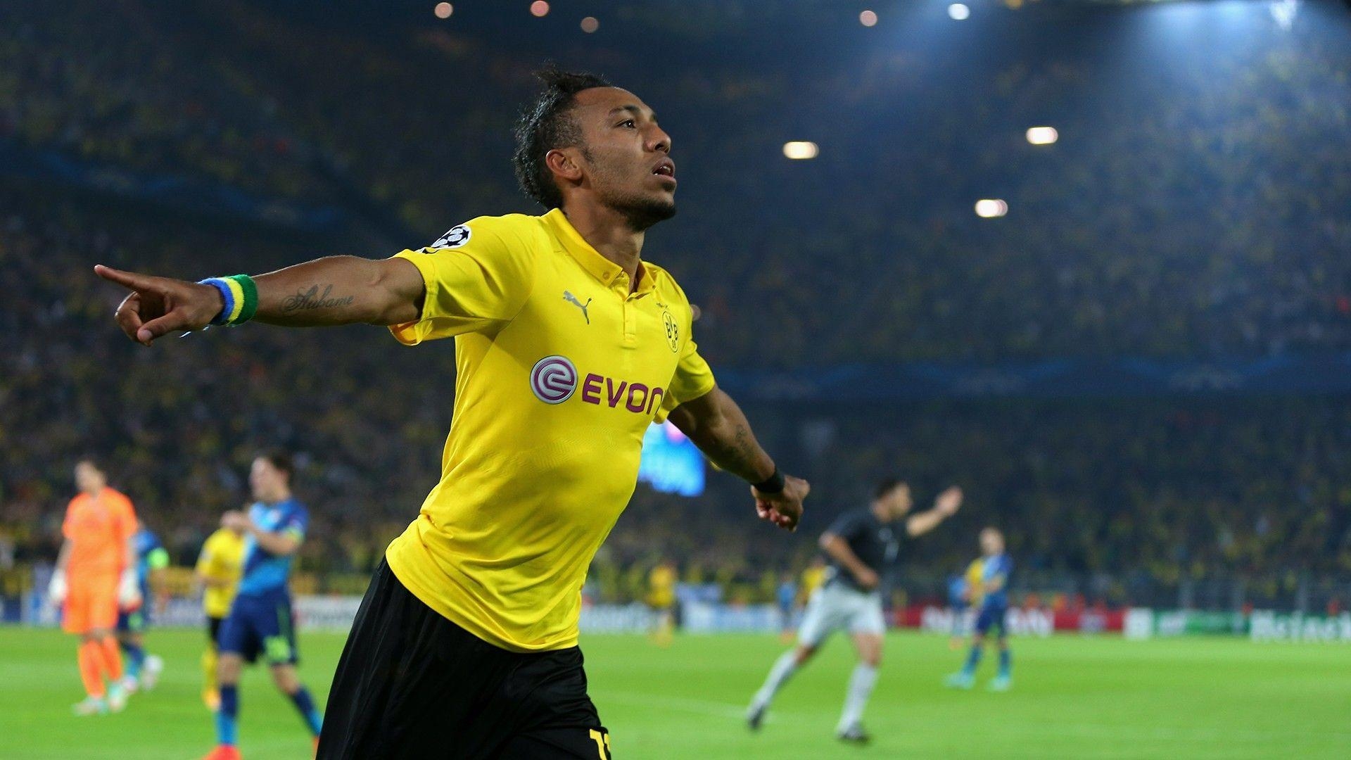 1920x1080 Download HD footballers, Pierre Emerick Aubameyang, Soccer Pitches, Desktop