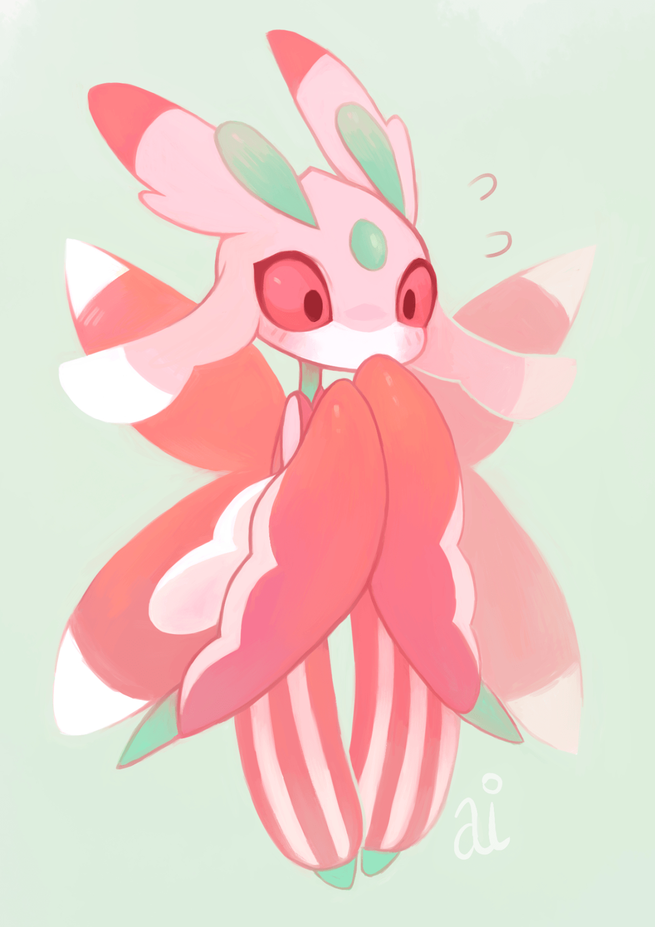 1280x1810 Lurantis by Saikowan. Pokémon Sun and Moon, Phone