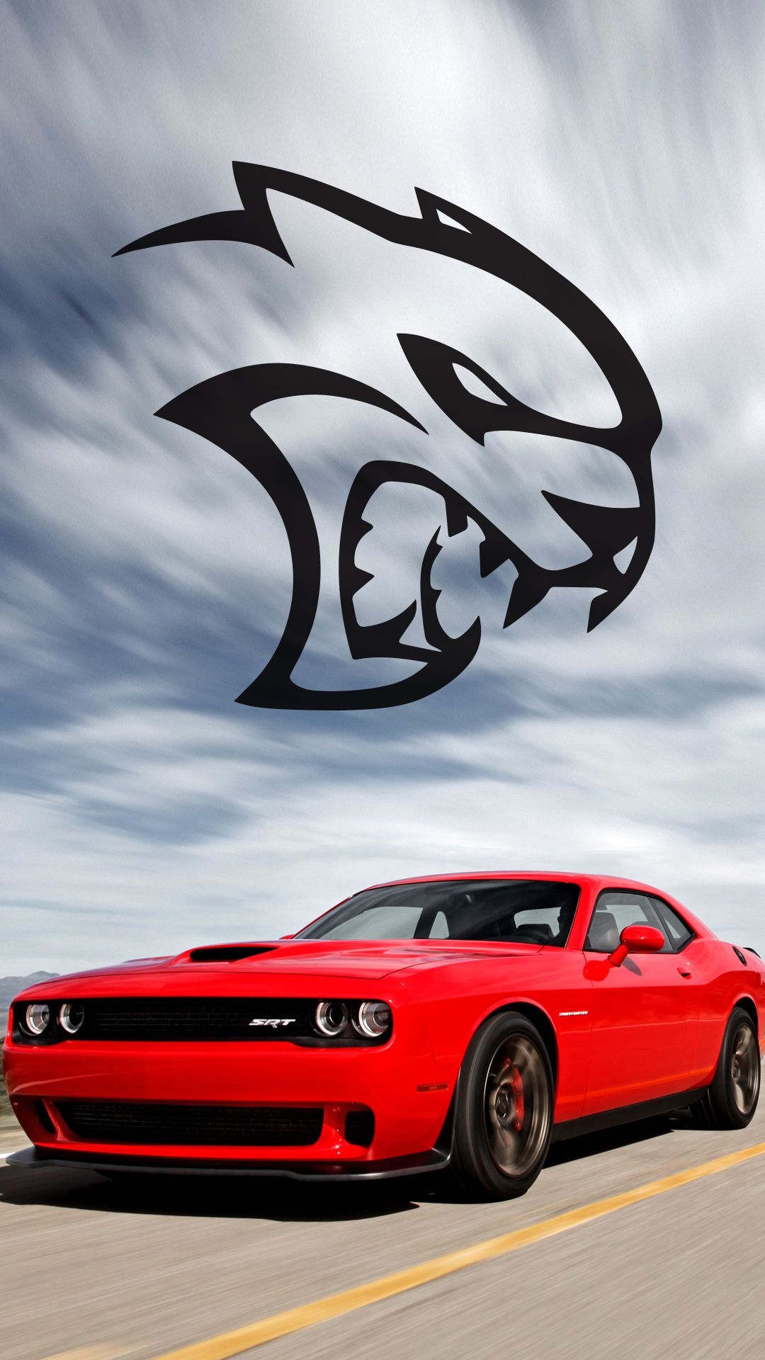 1080x1920 Dodge Hellcat Logo Wallpaper, Phone