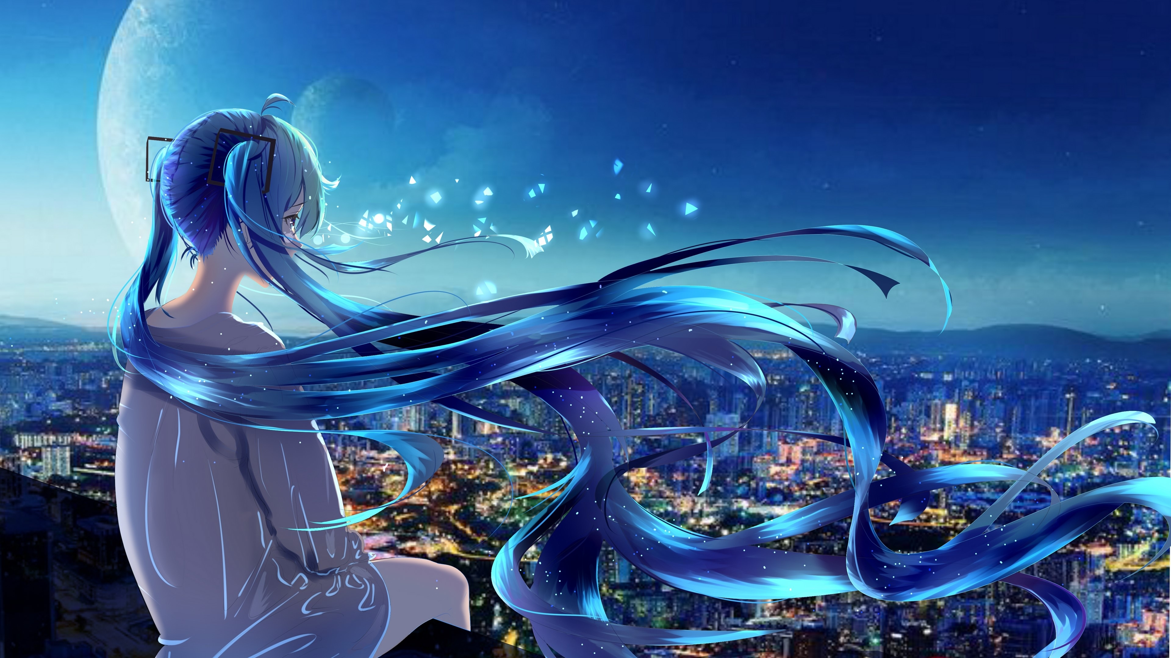 3840x2160 Blue Hair, Girl, Hatsune Miku, Long Hair 4k wallpaper. Mocah HD Wallpaper, Desktop