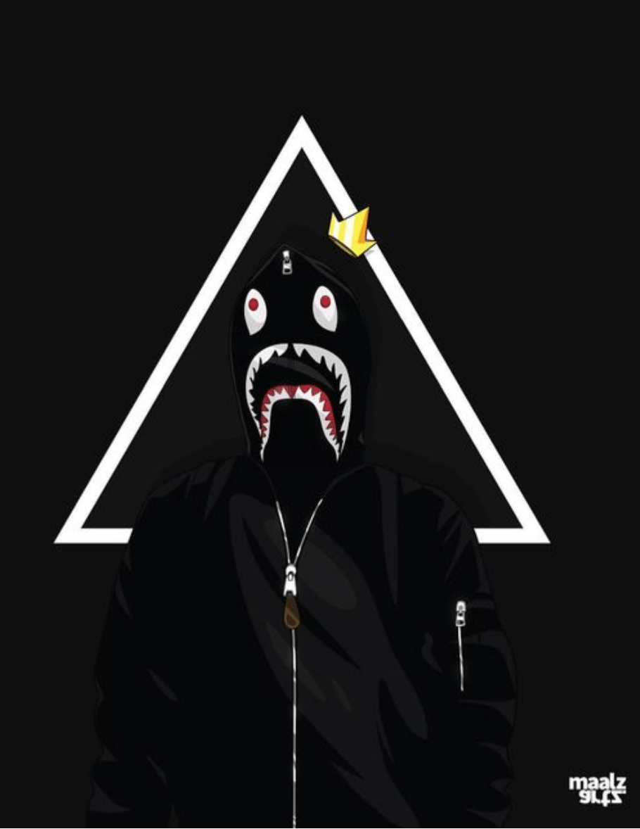 910x1180 BAPE Shark Logo Wallpaper, Phone