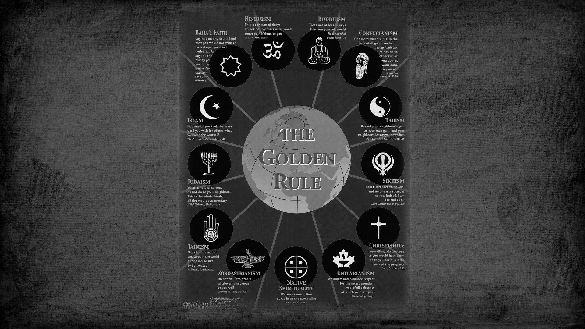 1920x1080 The Golden Rules Of Religions, Desktop