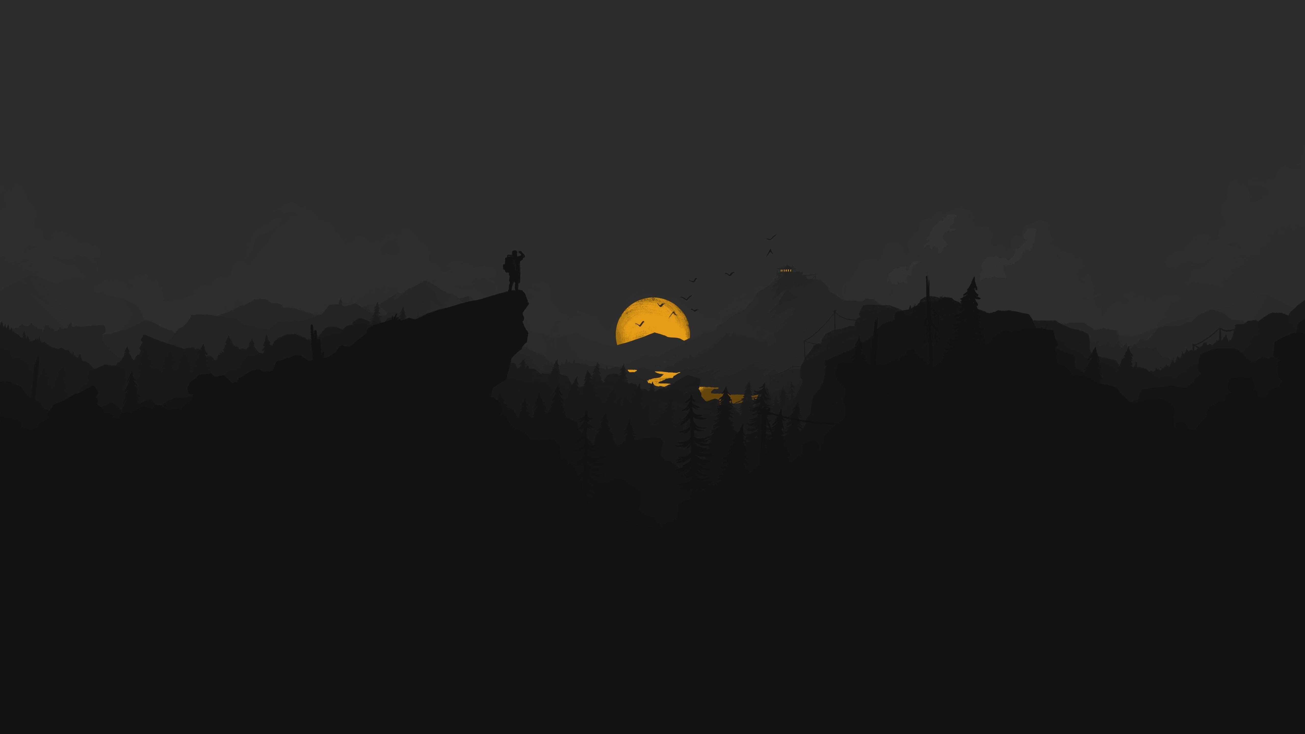 5120x2880 Firewatch Dark Version. Dark wallpaper, Aesthetic desktop wallpaper, Laptop wallpaper, Desktop