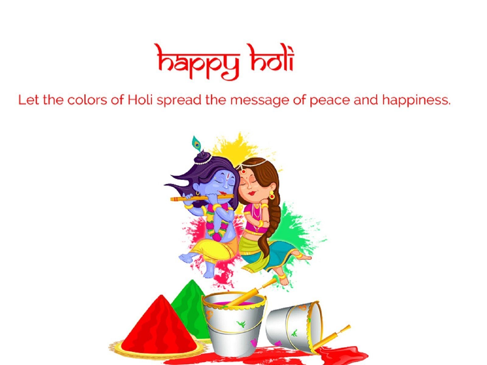 1600x1200 Happy Holi Cute Radha And Krishna Wallpaper, Desktop