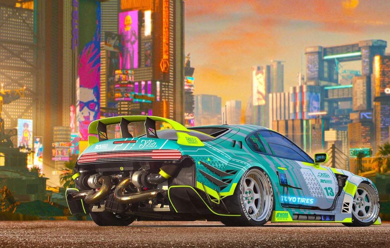 1340x850 Wallpaper Auto, The city, Machine, Toyota, Art, Art, Supra, Desktop