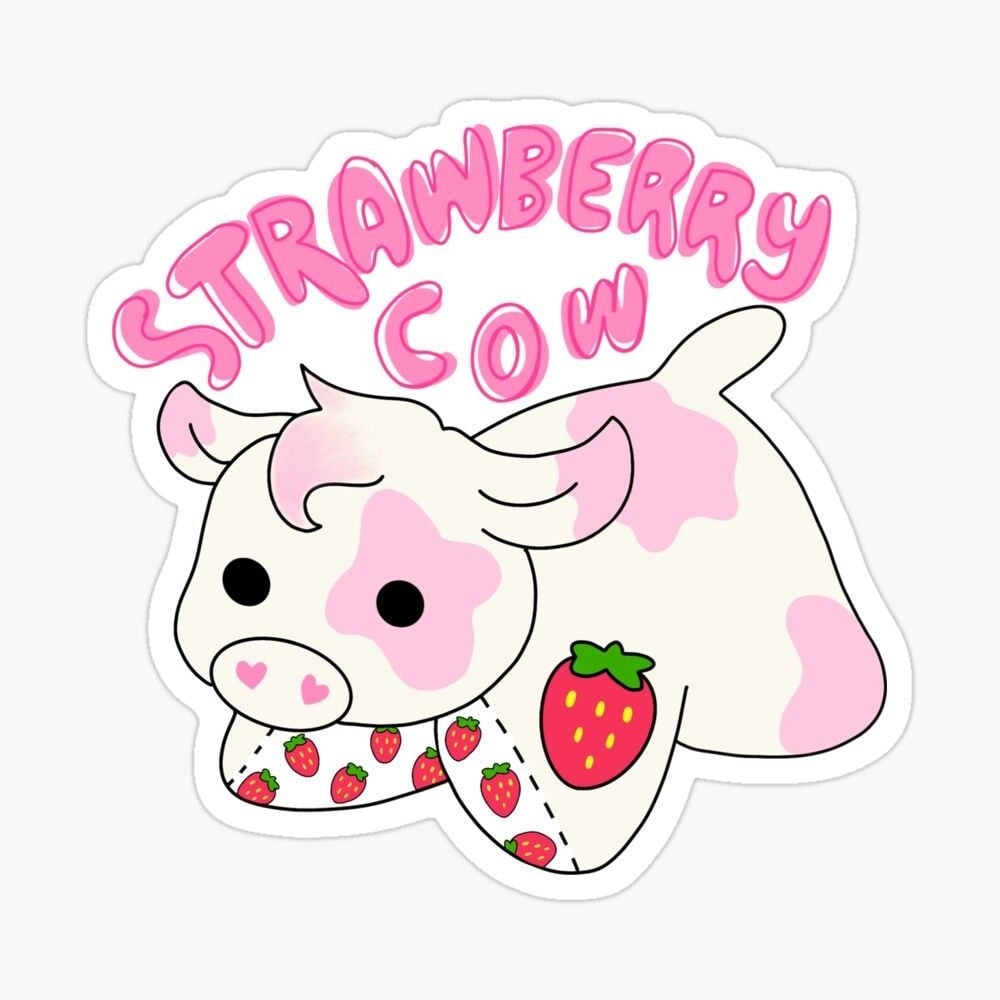 1000x1000 Strawberry Cow Wallpaper Free Strawberry Cow Background, Phone