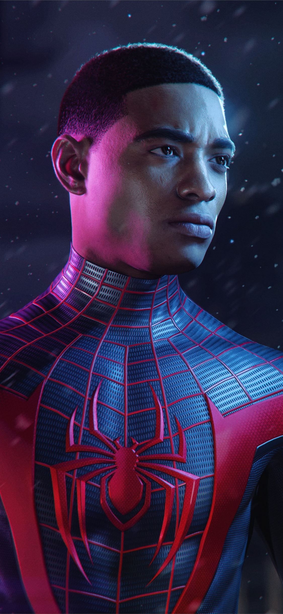 1130x2440 spider man miles morales ps5 iPhone 11 Wallpaper Free Download, Phone