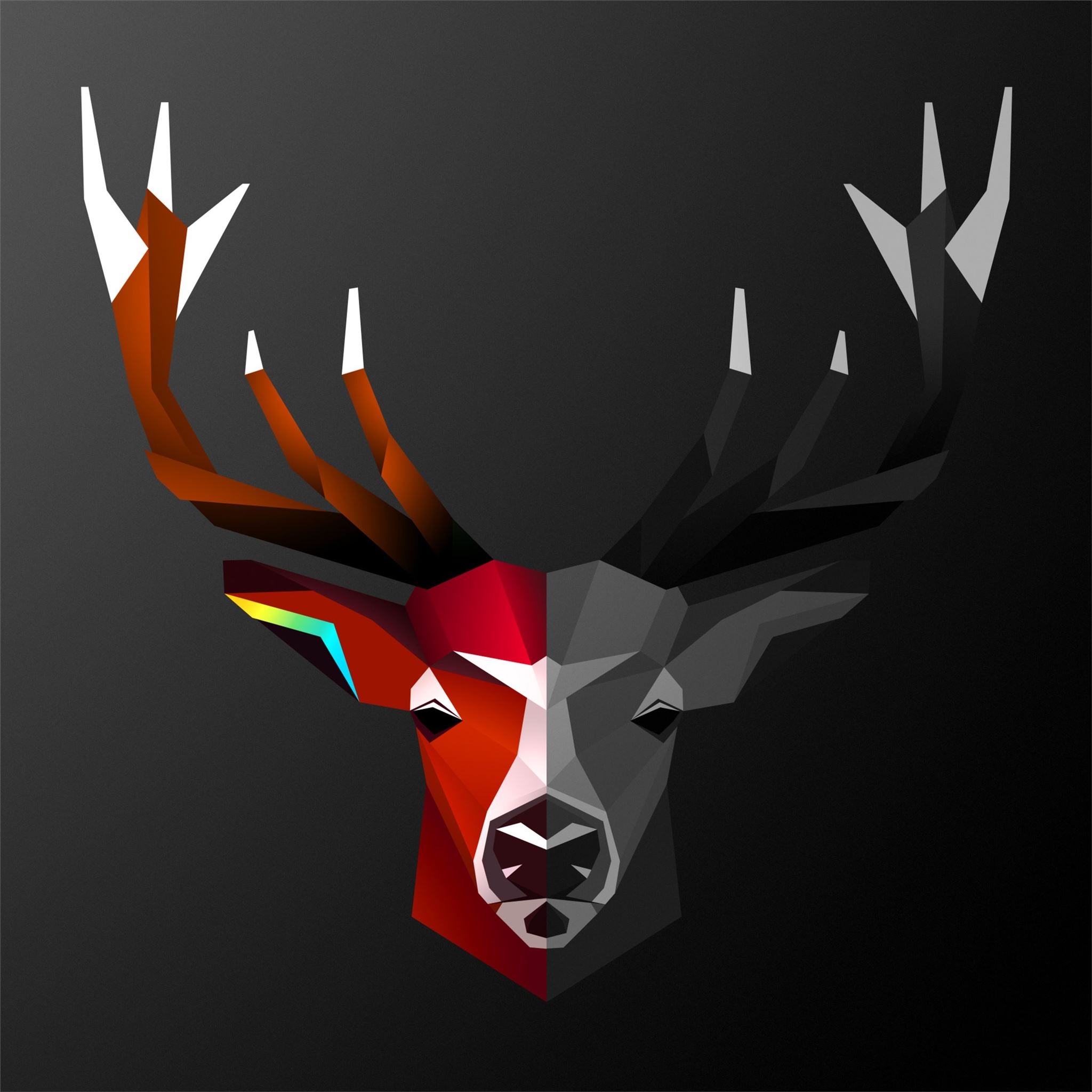 2050x2050 abstract deer 4k iPad Air Wallpaper Free Download, Phone