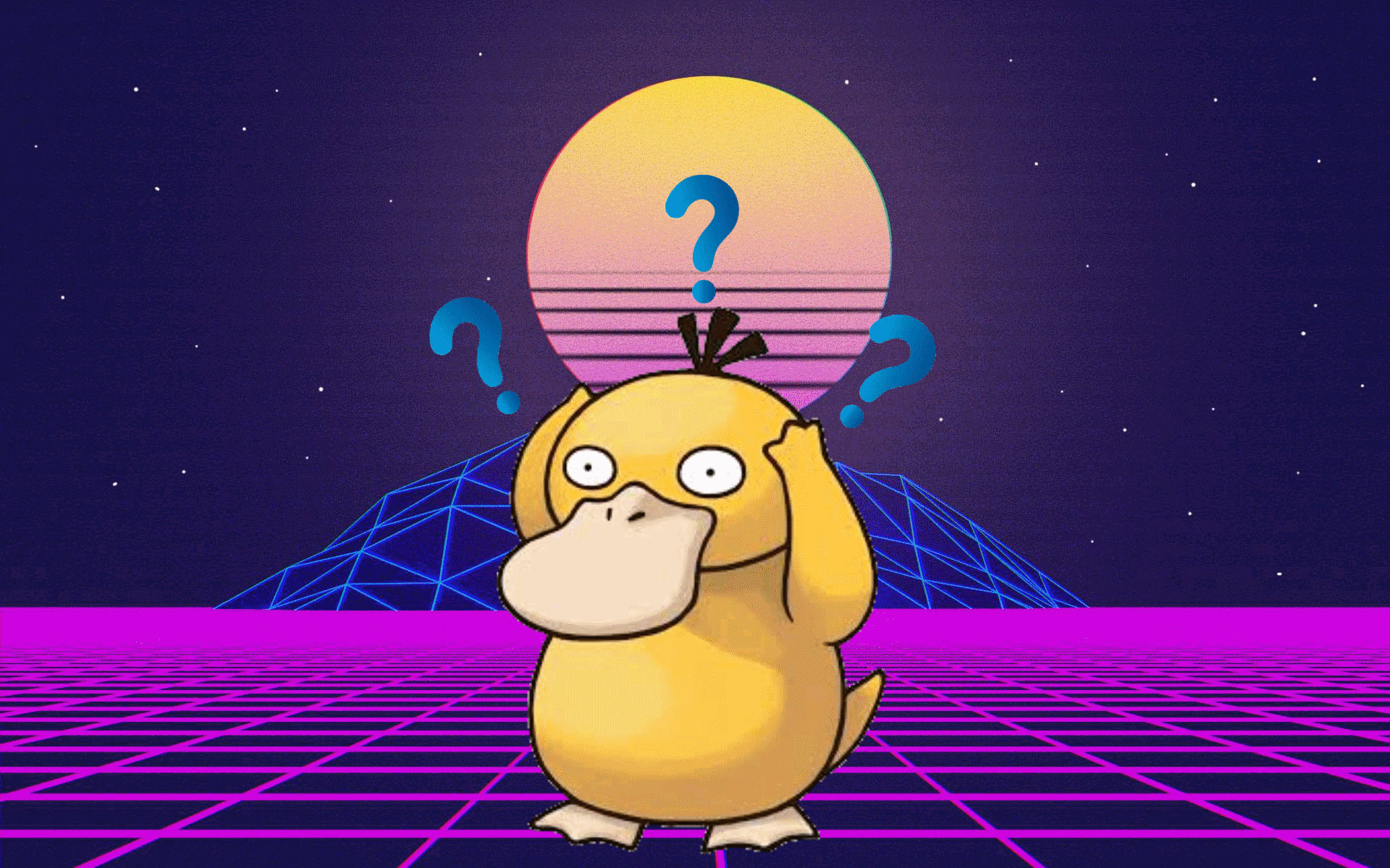 1920x1200 Vaporwave psyduck, Desktop