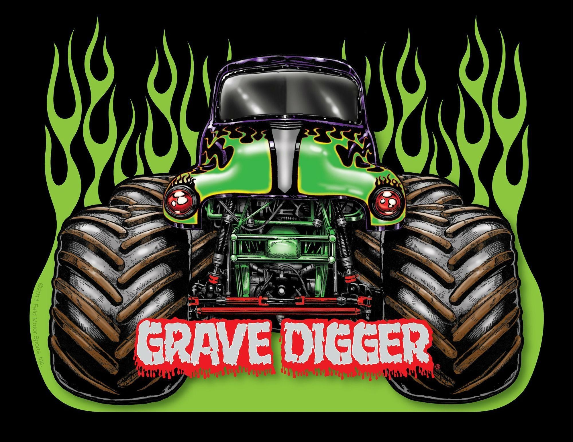 2000x1550 Grave Digger Wallpaper. Monster jam, Monster trucks, Monster truck art, Desktop