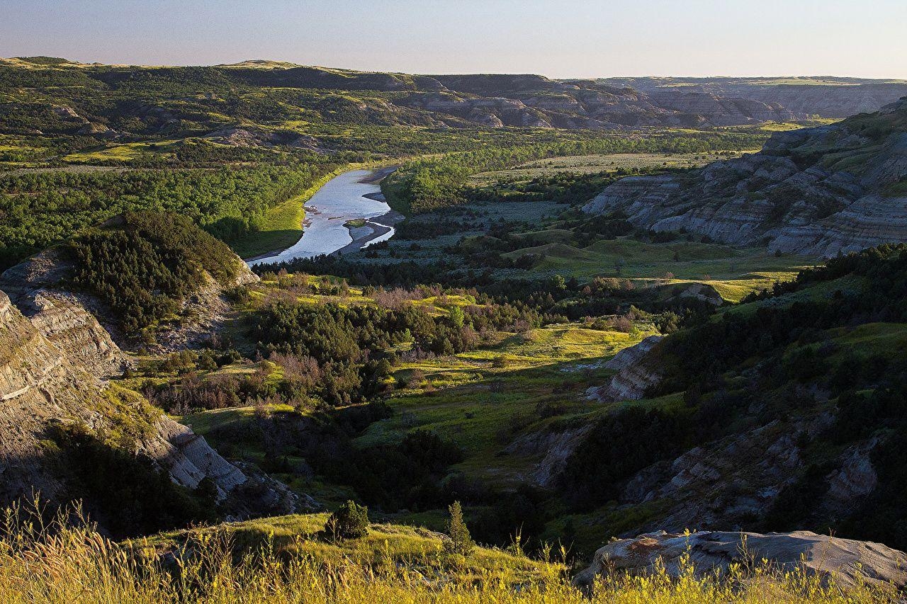 1280x860 Photos USA Theodore Roosevelt National Park Nature Parks Meadow, Desktop