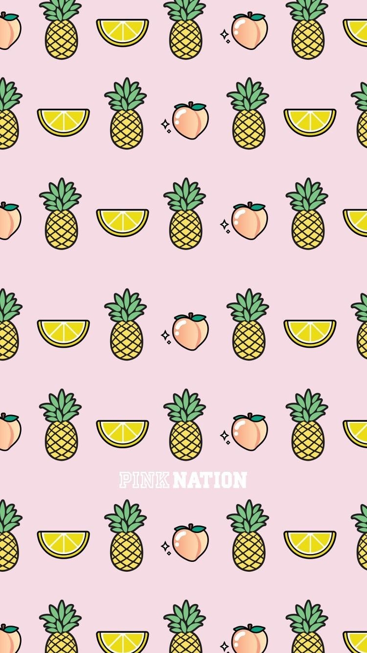 750x1340 PINKNation #happy #bright #cute #summer #festive #wallpaper #fruit #peach #pineapple. Pink nation wallpaper, Fruit wallpaper, Peach wallpaper, Phone