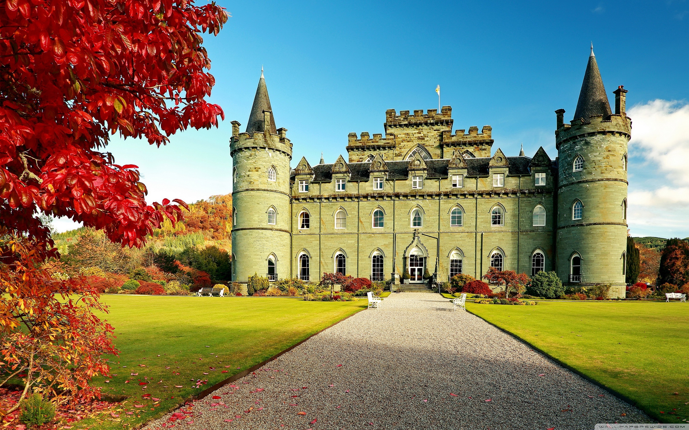 2880x1800 Scotland Autumn Wallpaper Castle, Desktop