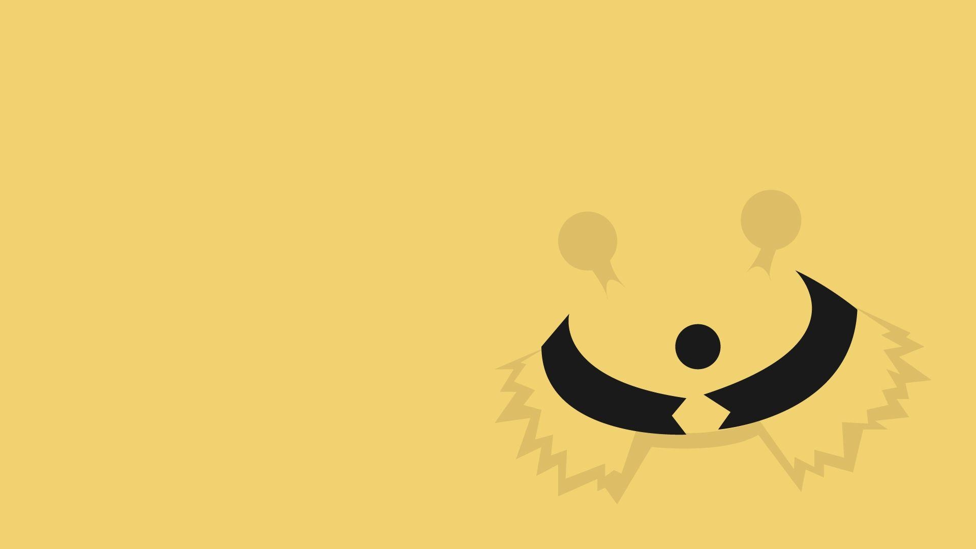 1920x1080 Electivire, Minimalism, Yellow Background wallpaper. anime, Desktop
