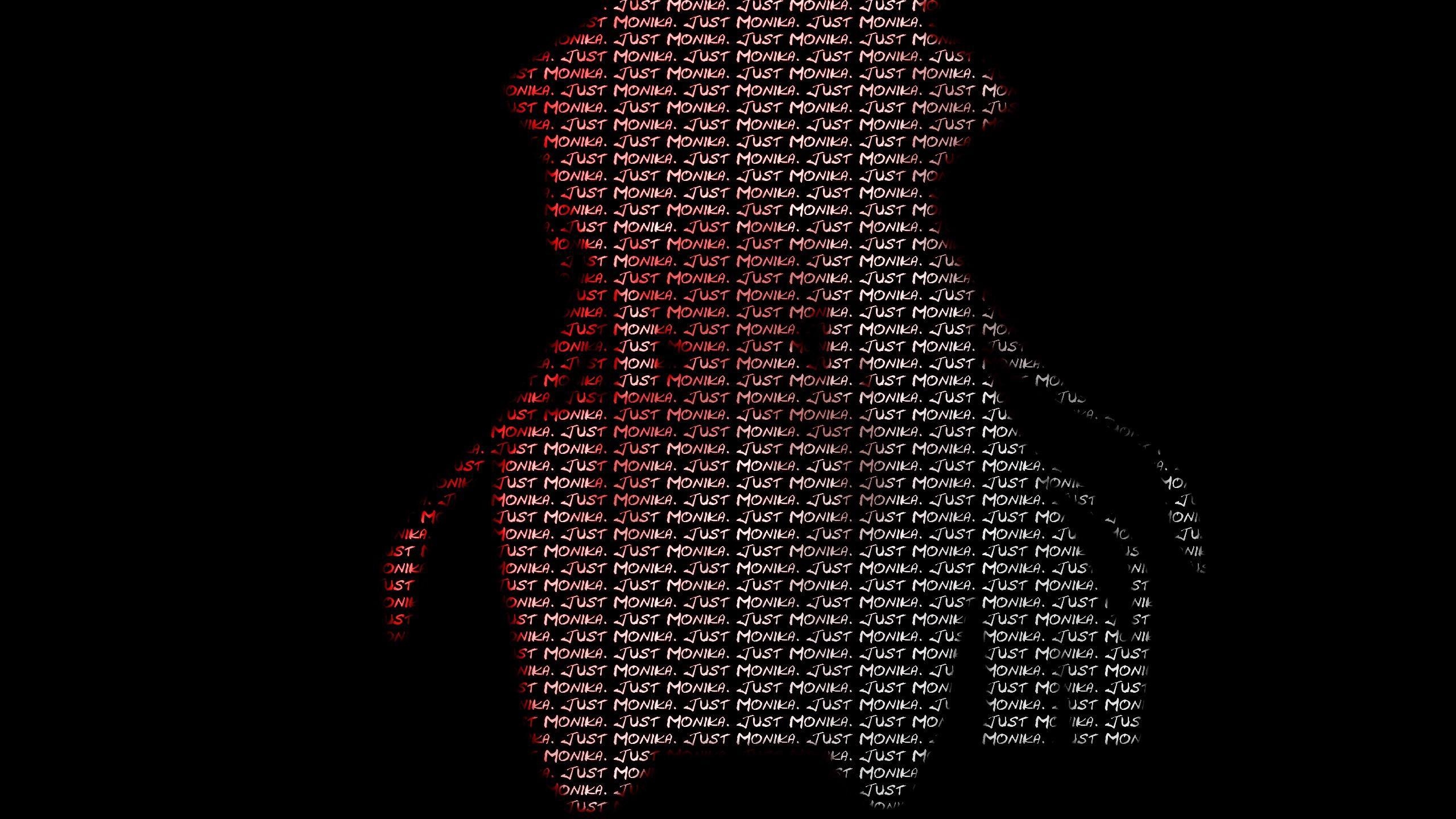 2560x1440 Made a text version Monika wallpaper, Desktop