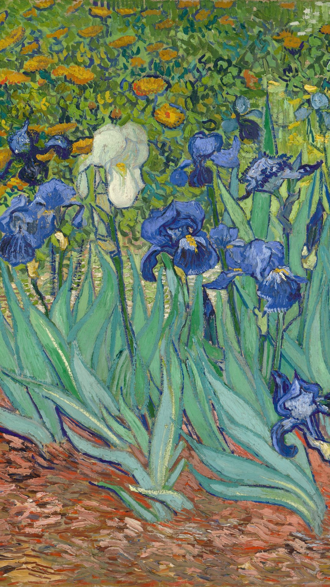 1080x1920 hippie vintage indie Grunge pastel background Van Gogh pale, Phone
