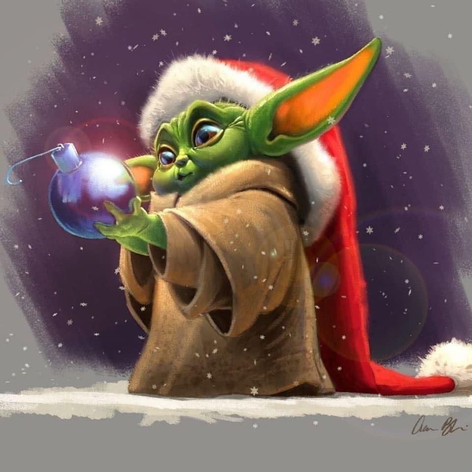 960x960 Baby Yoda Christmas, Phone