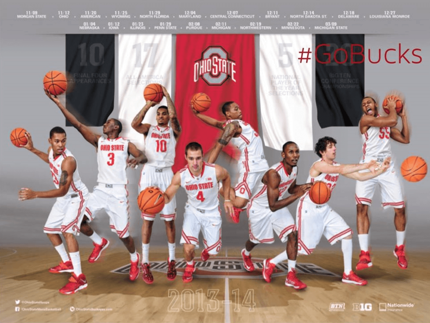 1440x1080 2013 2014 OHIO STATE BUCKEYES MENS BASKETBALL TEAM. BUCKEYE, Desktop