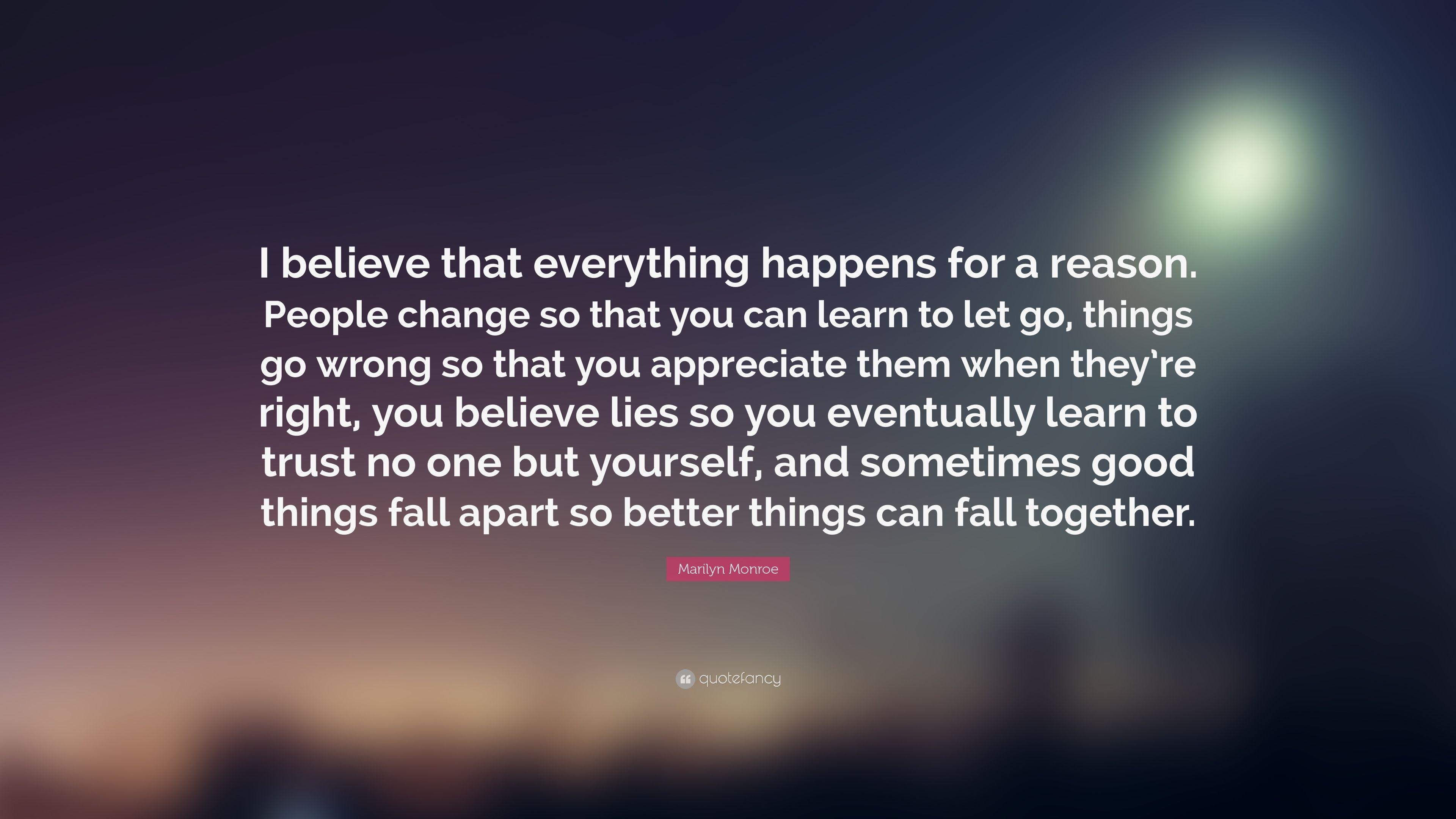 3840x2160 Marilyn Monroe Quote: “I believe that everything happens for a, Desktop