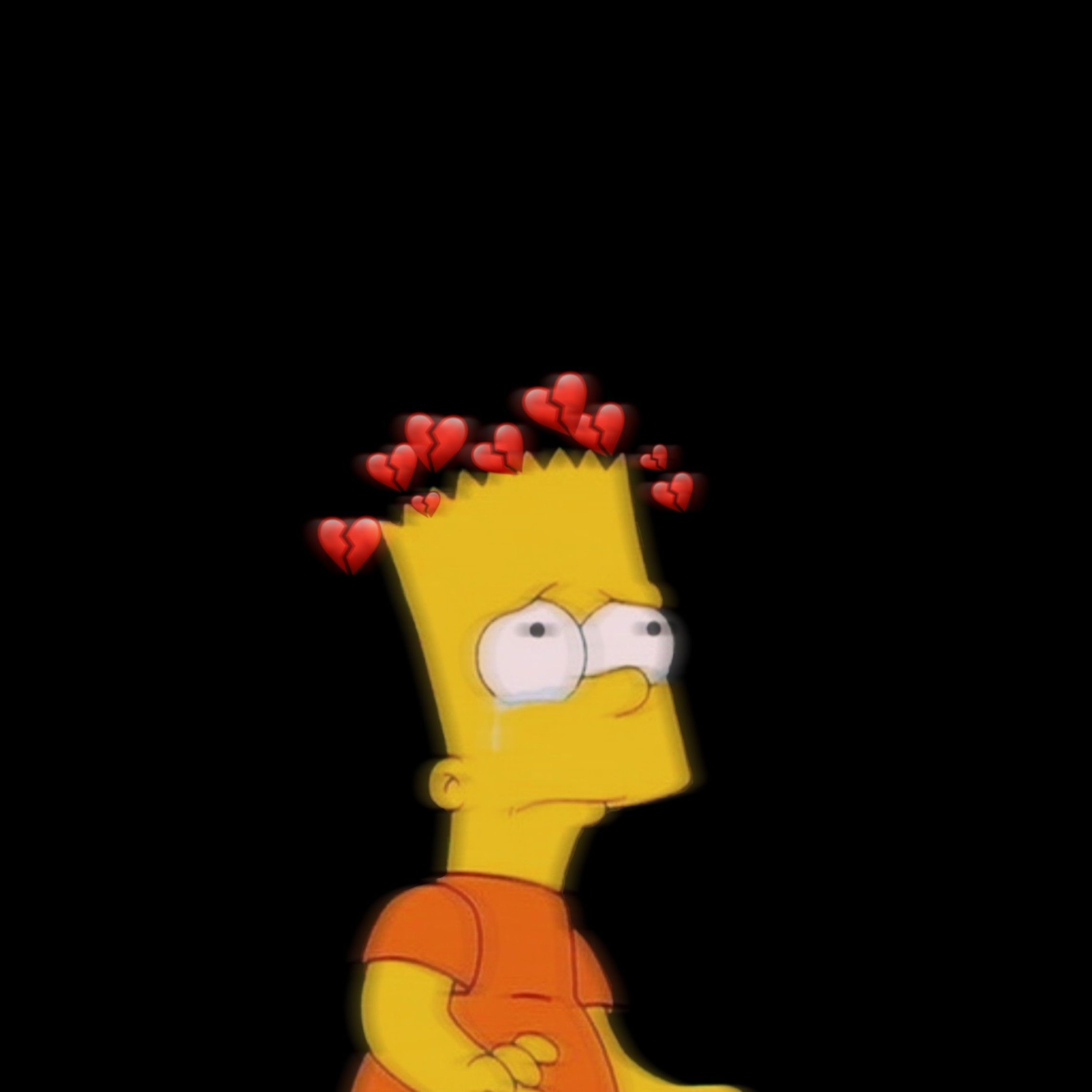 2290x2290 Simpson Sad Broken Heart, Phone