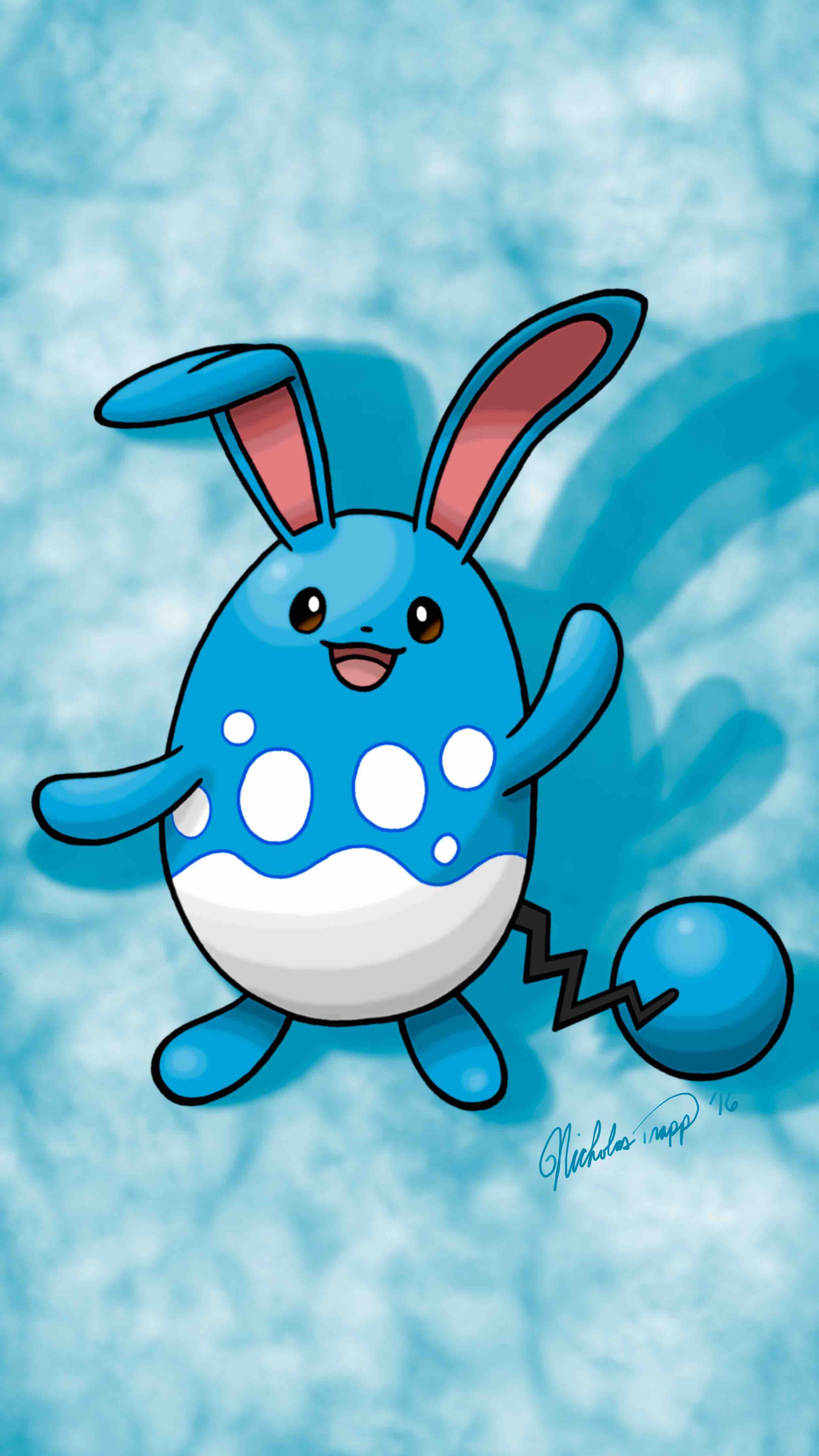 2500x4450 As requested here is the Azumarill Wallpaper. Pokémon, Phone