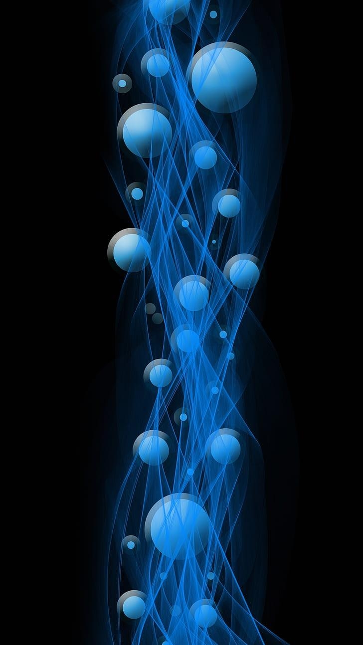 730x1300 HD wallpaper: circles, molecules, particles, physics, quantum, Phone