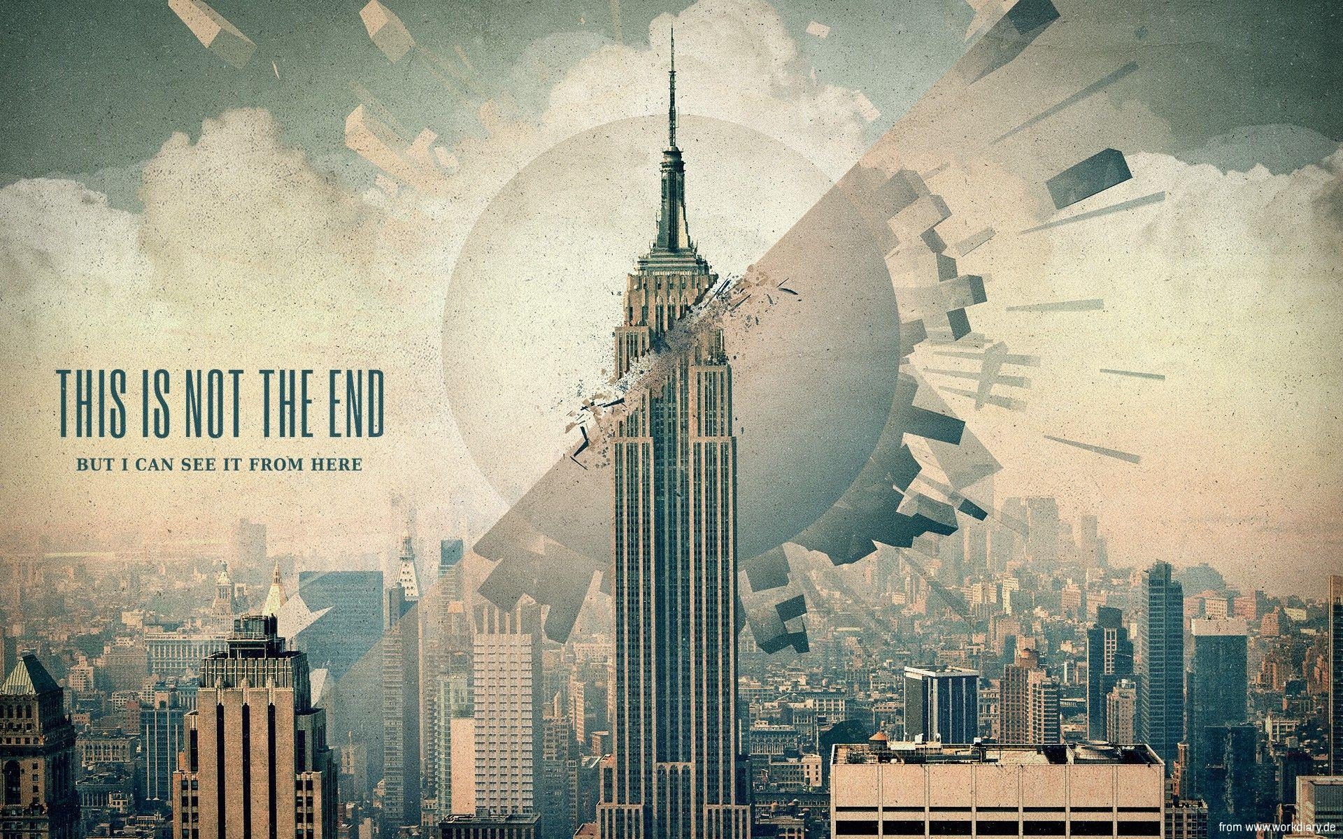 1920x1200 Artwork Empire State Building Text, Desktop