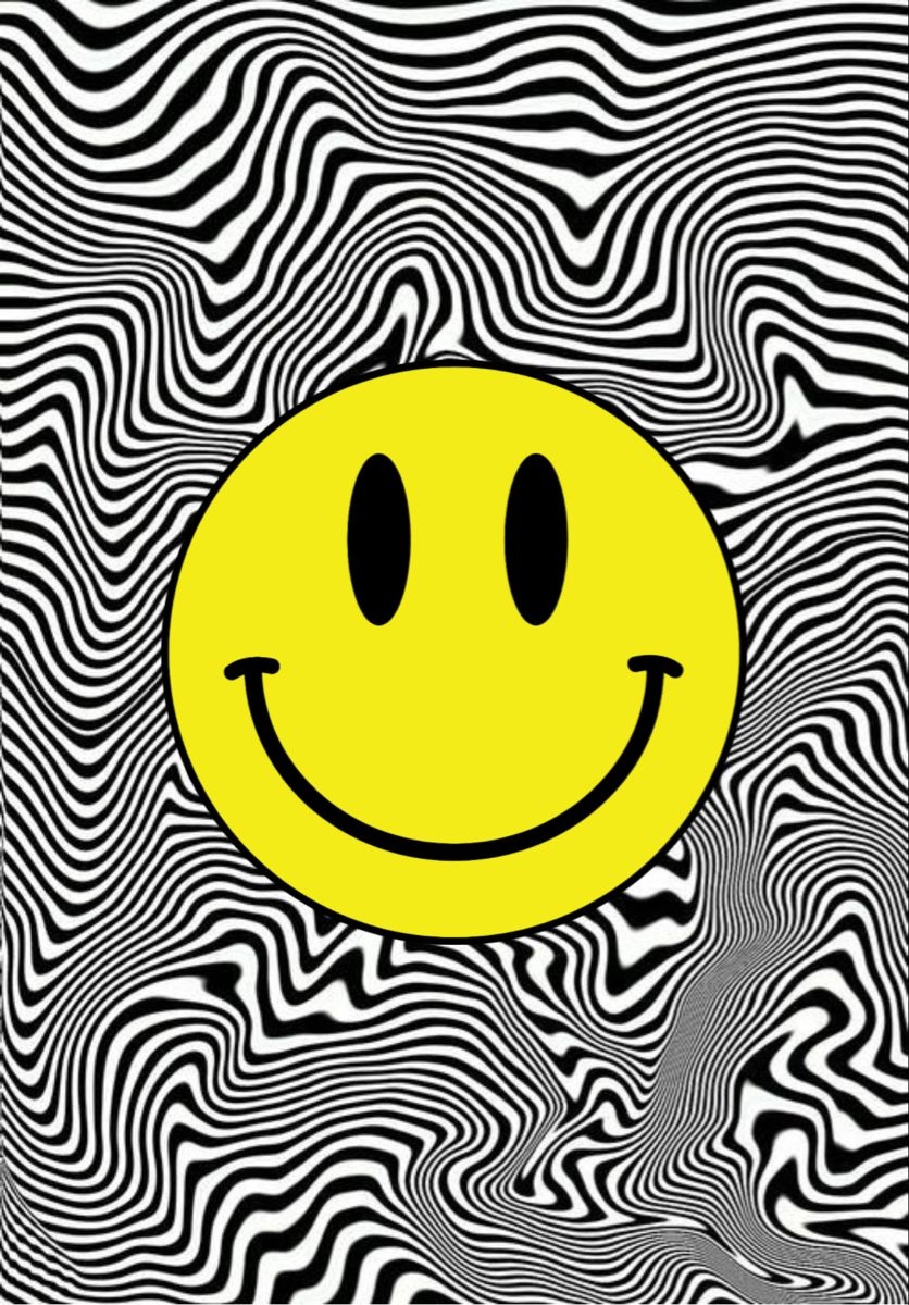 840x1200 Trippy smiley wallpaper, Phone