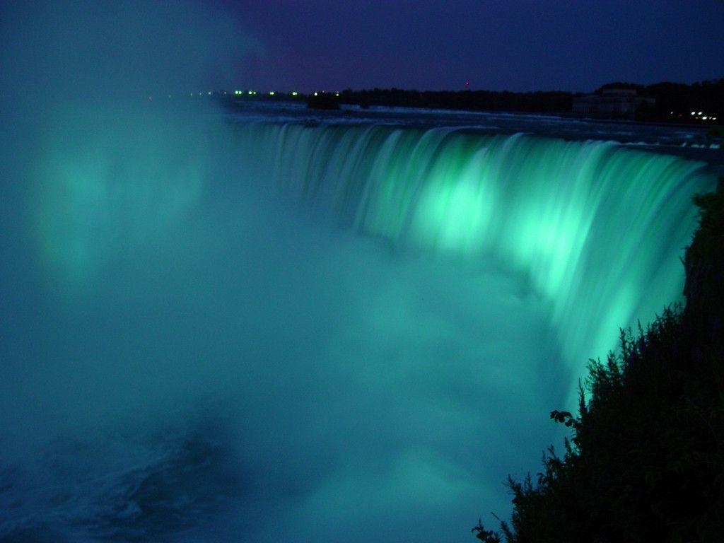 1030x770 Niagara Falls Green At Night Wallpaper Wallpaper, Desktop