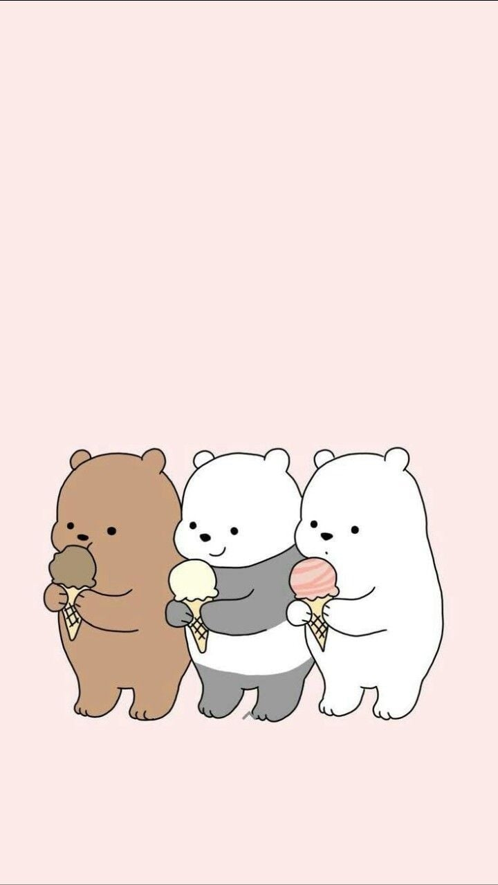 720x1280 Wallpaper Kawaii. Cute cartoon wallpaper, We bare bears wallpaper, Bear wallpaper, Phone