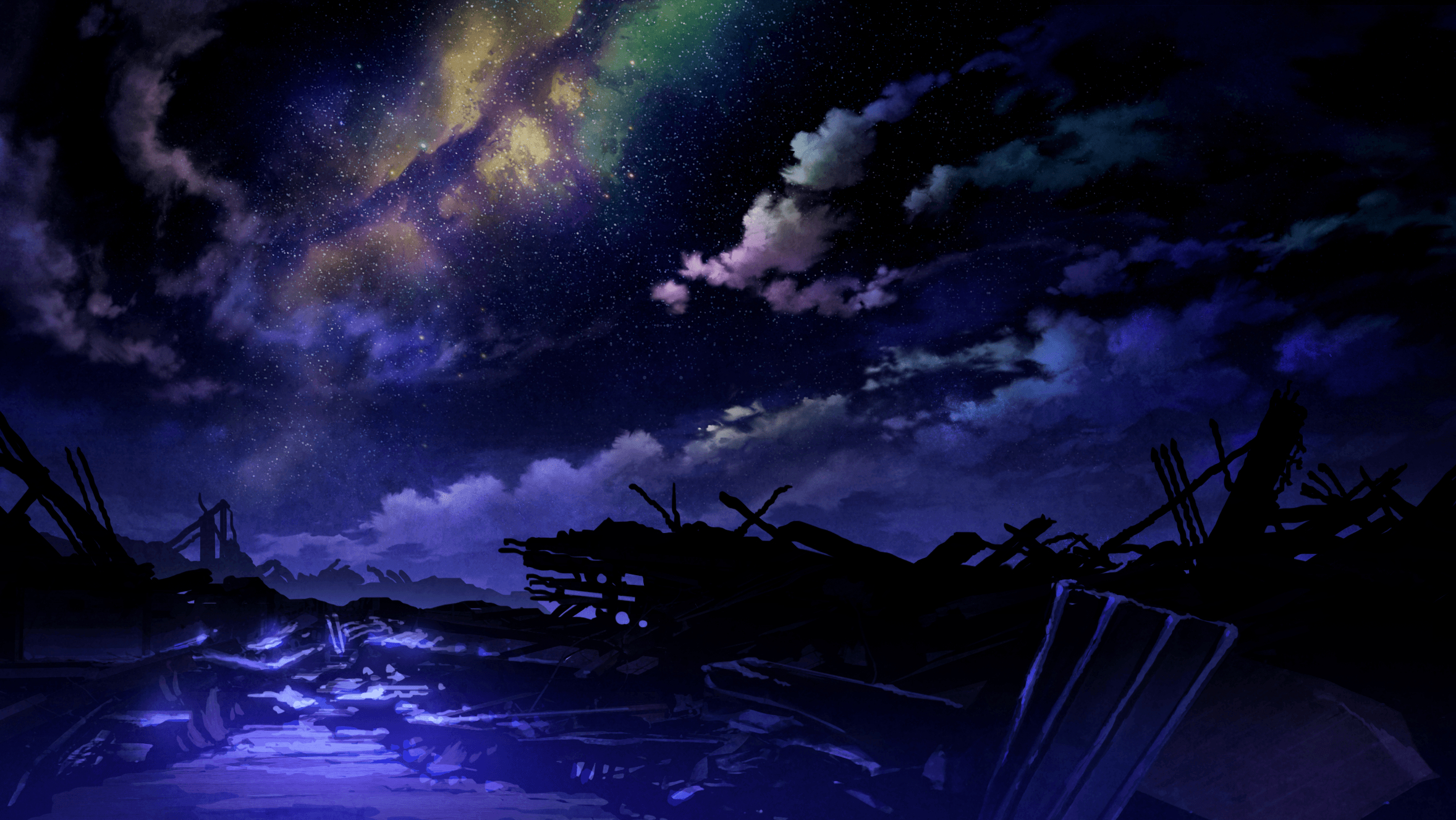 2360x1330 Anime Night Scene Wallpaper Collection ta04. A, Desktop