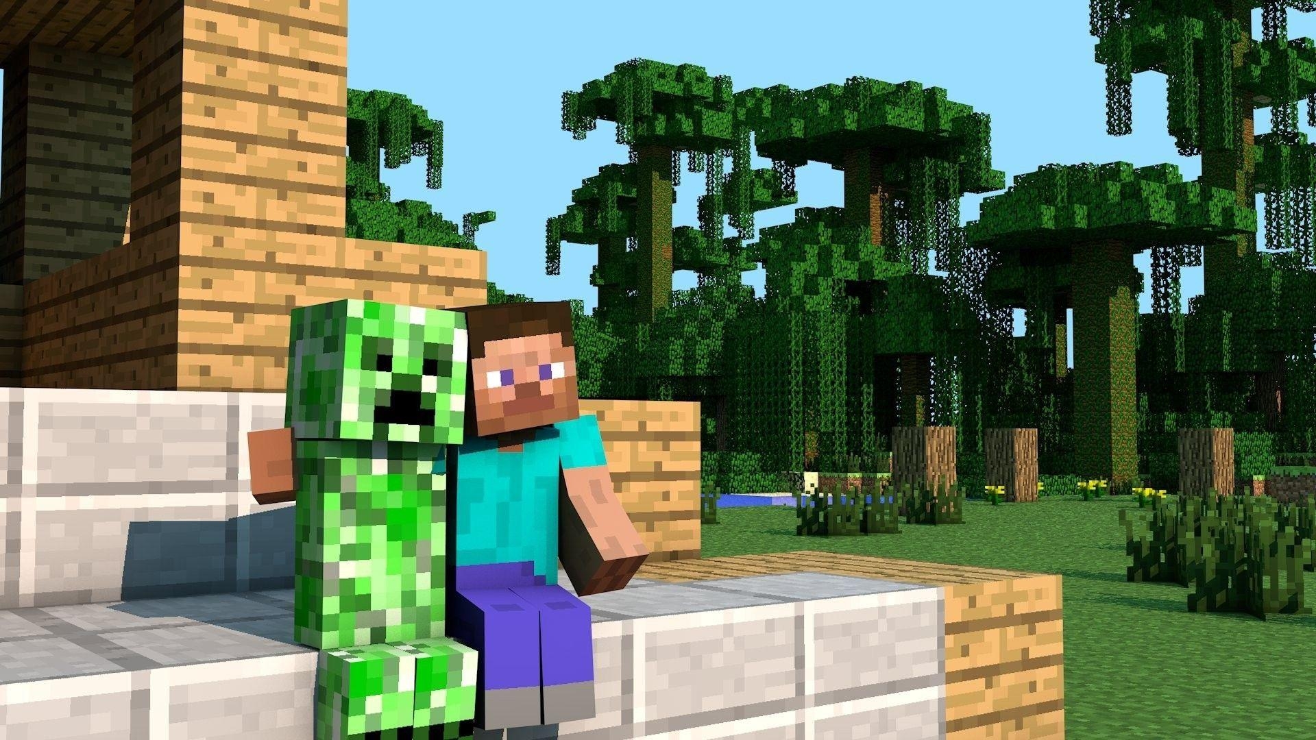 1920x1080 Creeper Steve Minecraft Background HD Wallpaper. screensavers, Desktop