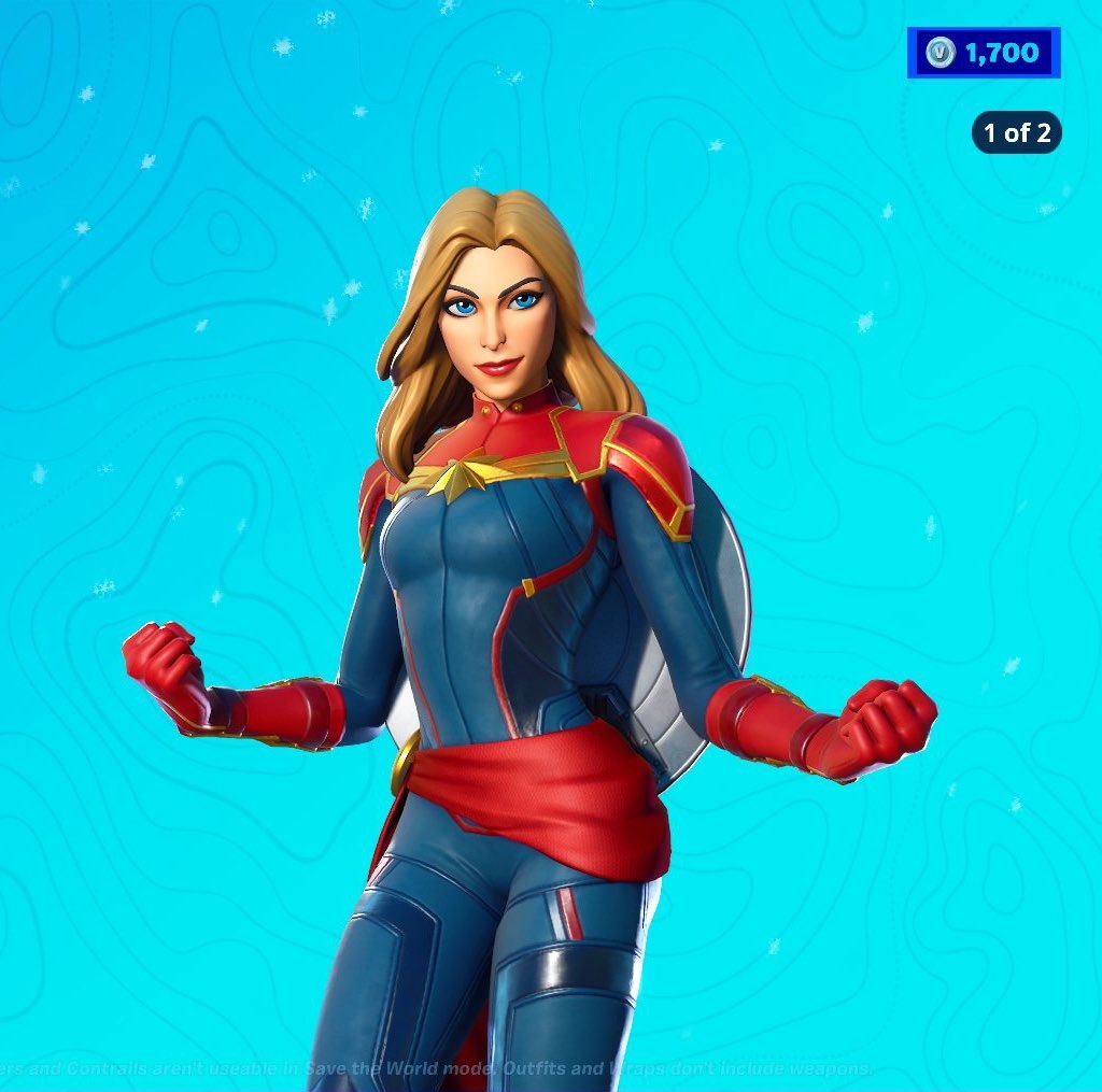 1030x1020 Captain Marvel Fortnite wallpaper, Desktop