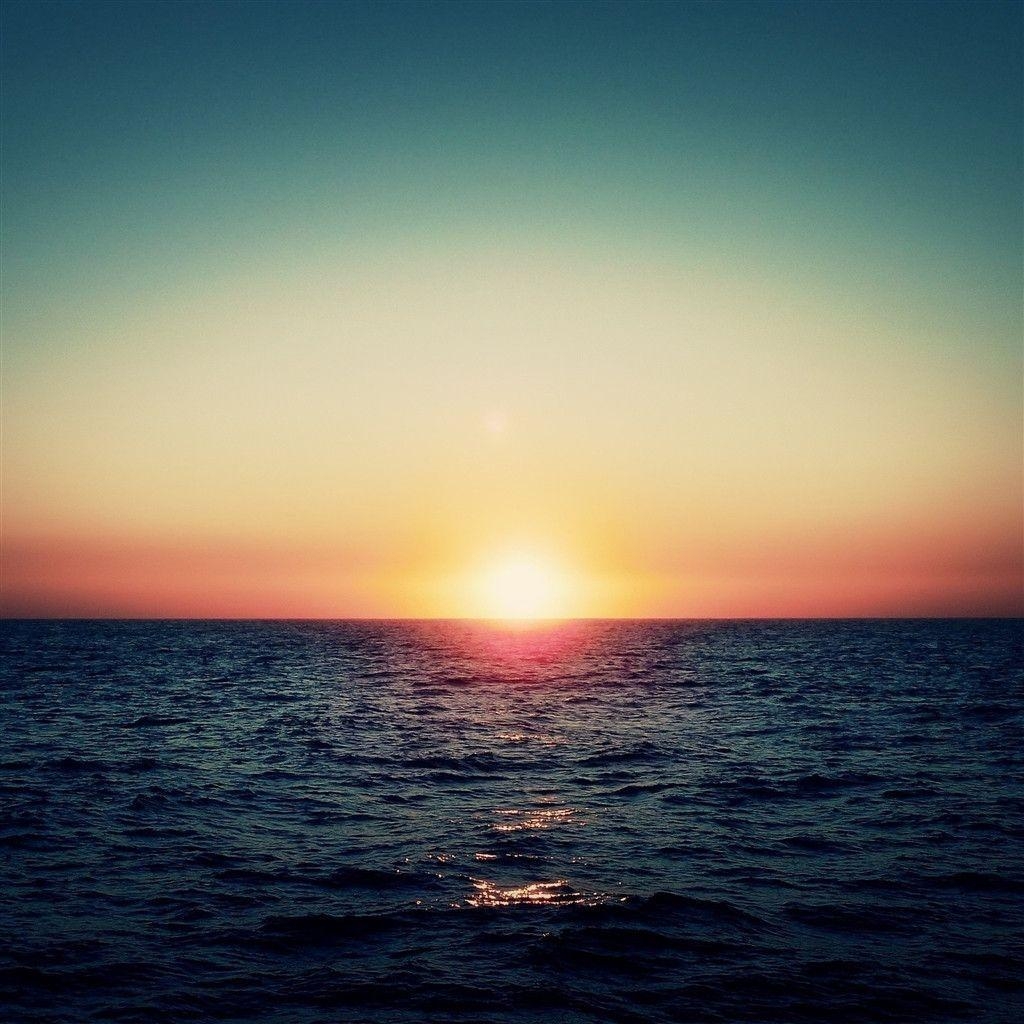 1030x1030 Ocean Sunset iPad Air Wallpaper Download. iPhone Wallpaper, iPad, Phone