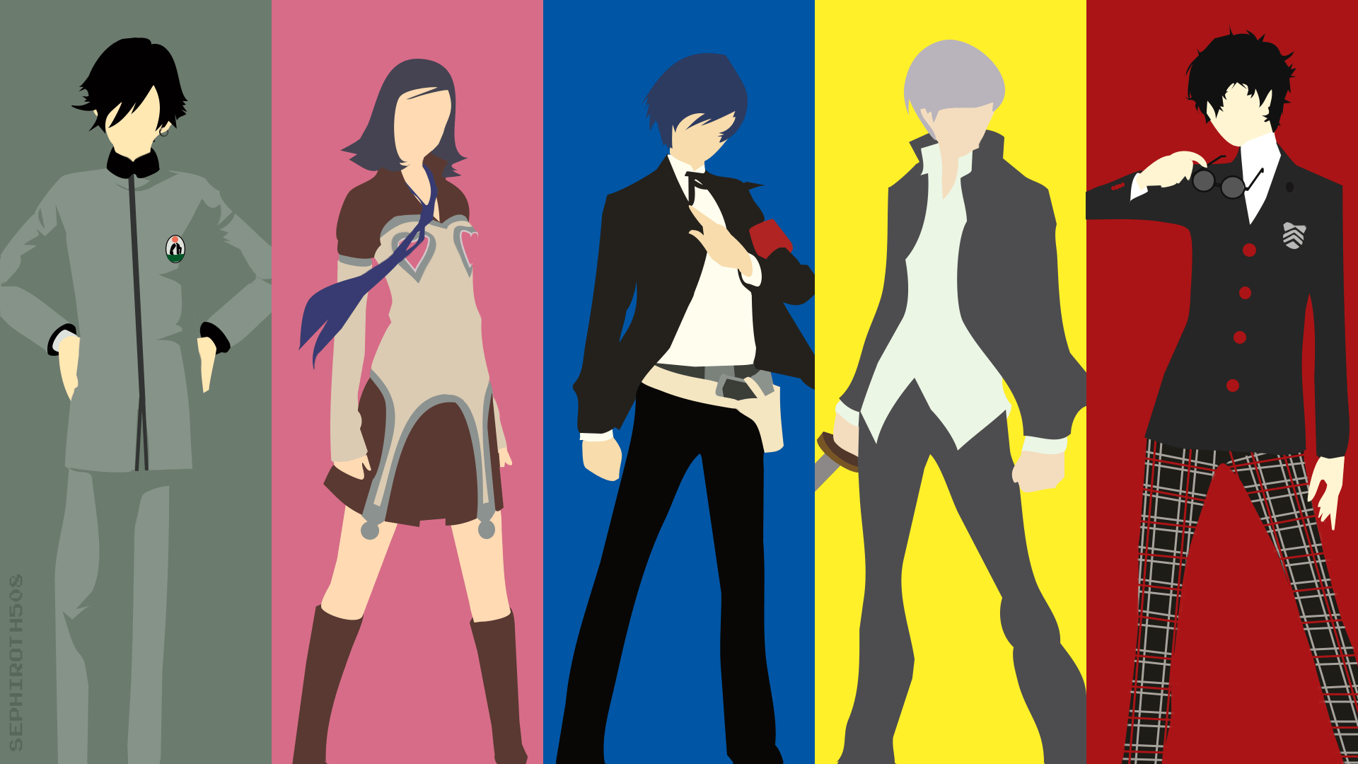 1920x1080 Persona (1 5) Minimalist Wallpaper (da: Sephiroth508), Desktop