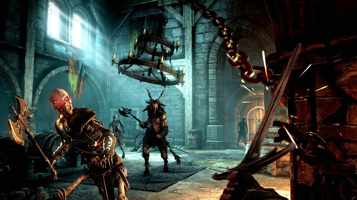 1250x700 HELLRAID slasher dark horror action fantasy warrior skeleton skull, Desktop