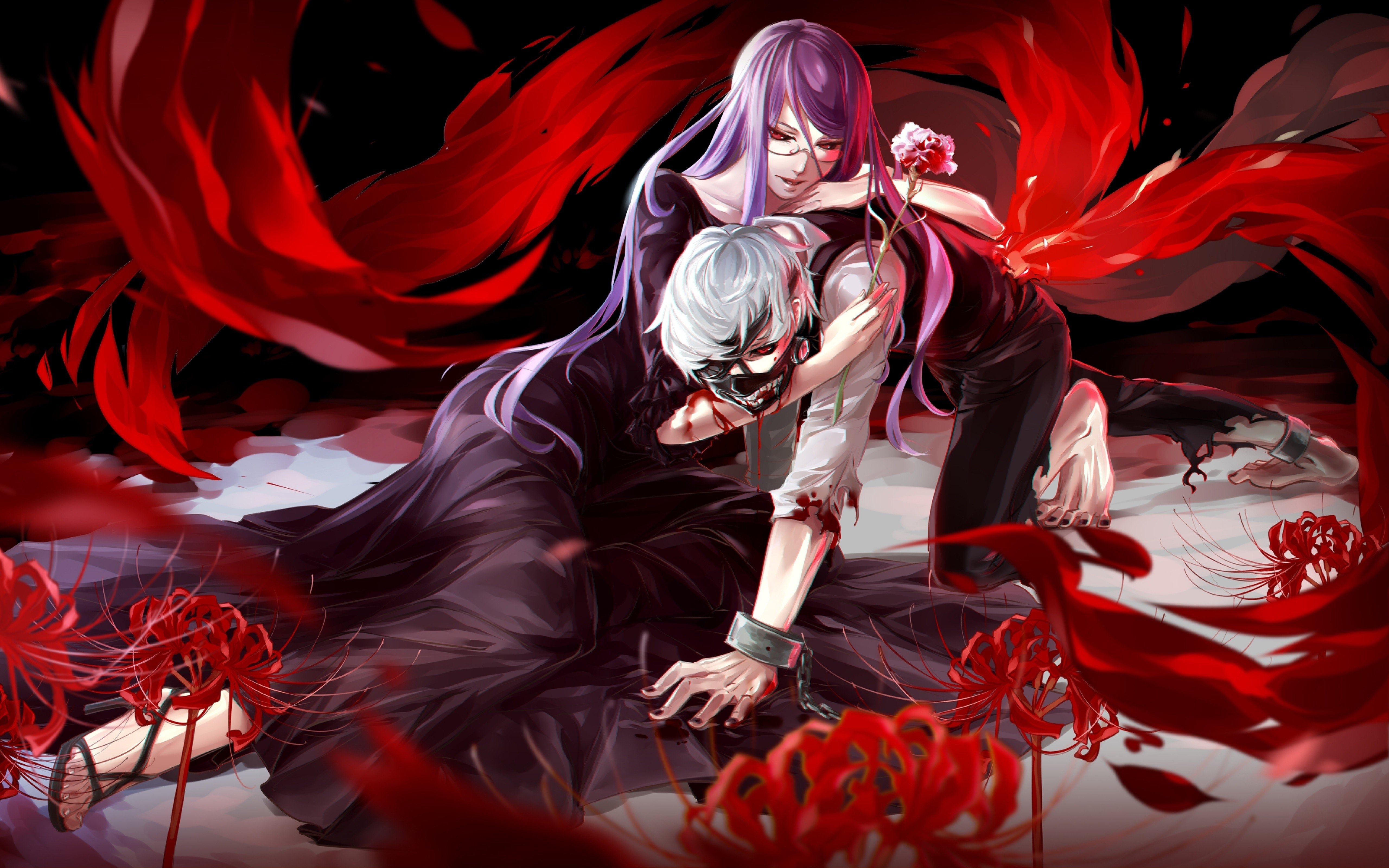 5120x3200 Tokyo Ghoul, Kaneki Ken, Kamishiro Rize, Anime HD Wallpaper, Desktop