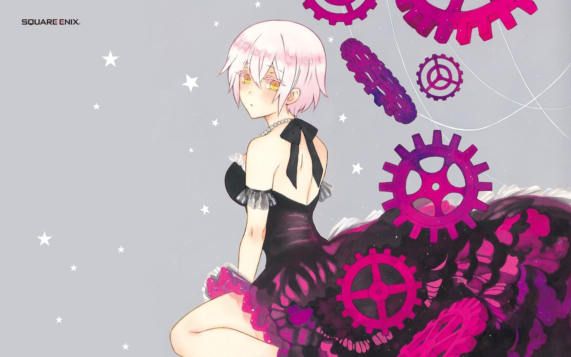 1920x1200 blush breasts dress jeanne (vanitas no carte) mochizuki jun necklace pink hair short hair vanitas no carte yellow eyes. konachan.com.com Anime Wallpaper, Desktop