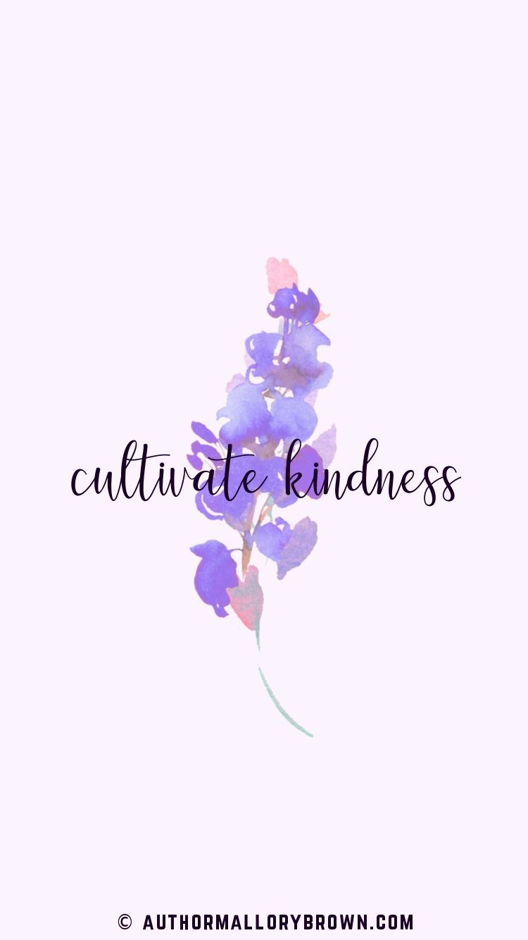 750x1340 Cultivate kindness' Proverbs 3:3 Lilac watercolor iPhone Wallpaper, Phone