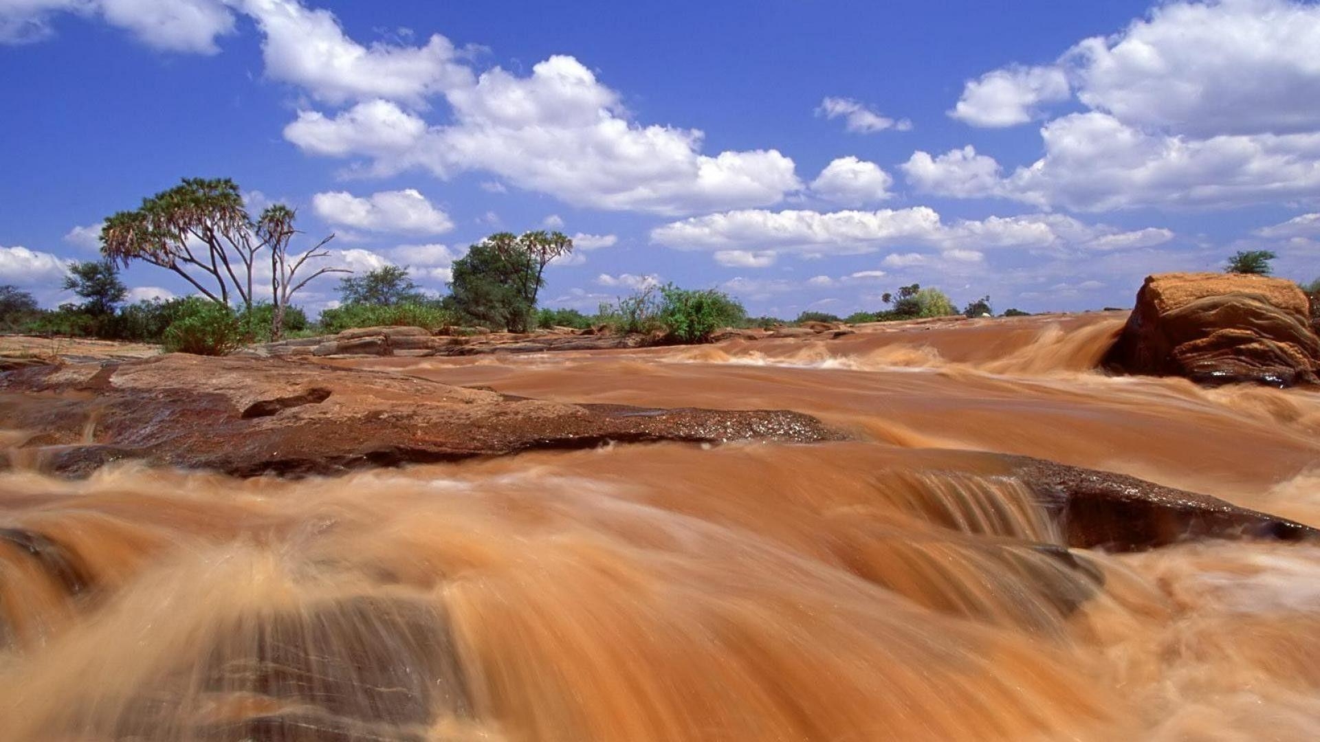 1920x1080 Lugard Tag wallpaper: Lugard Falls Kenya Deserts Waterfalls, Desktop