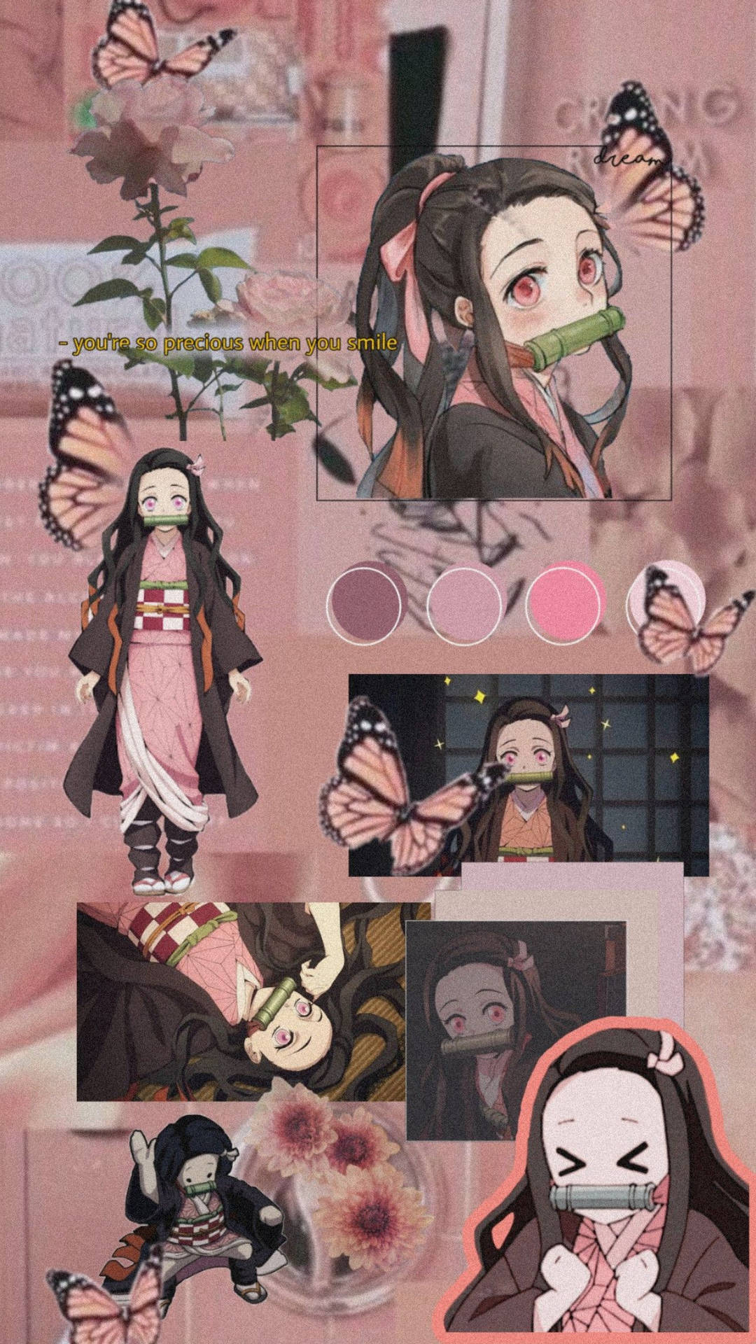 1080x1920 Download Nezuko Phone Photo Collage Wallpaper, Phone