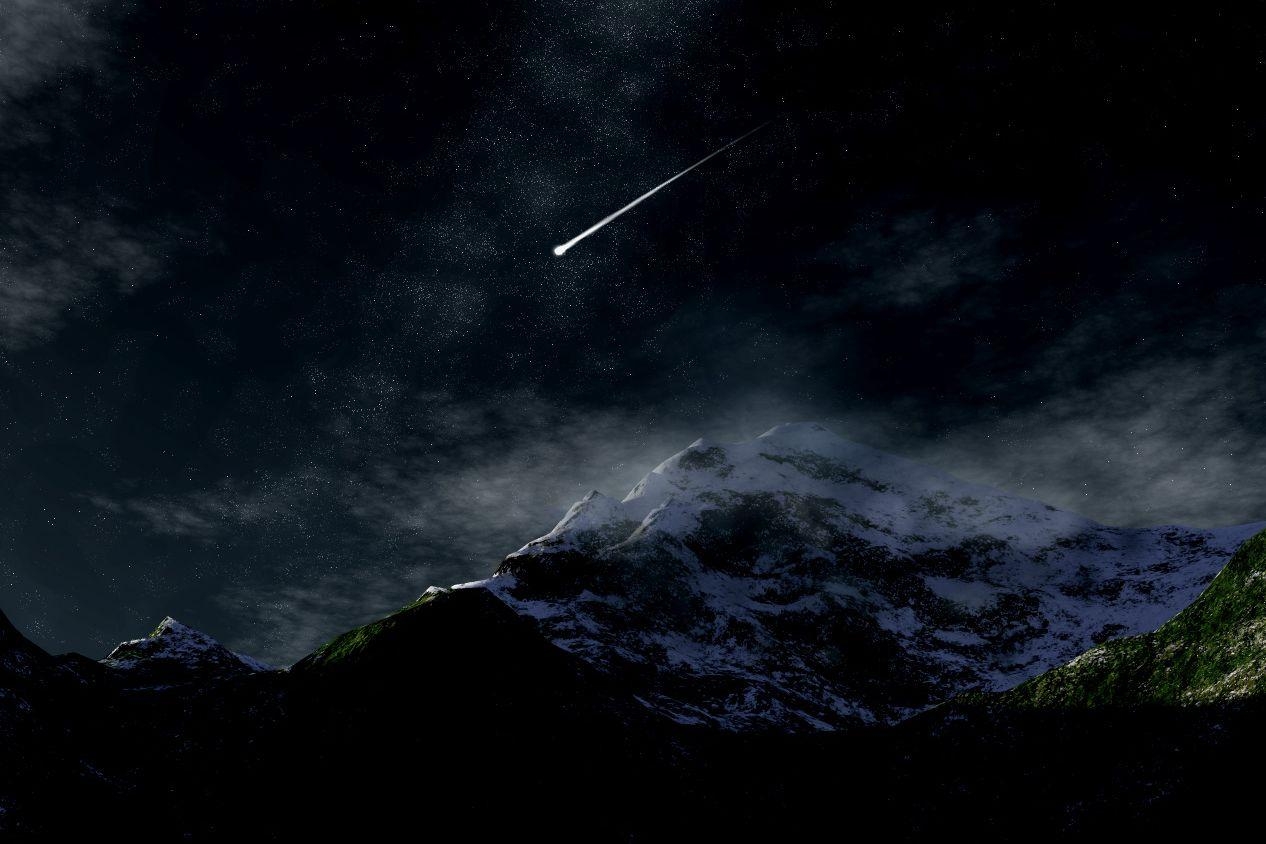 1270x850 Space Shooting Star, Desktop